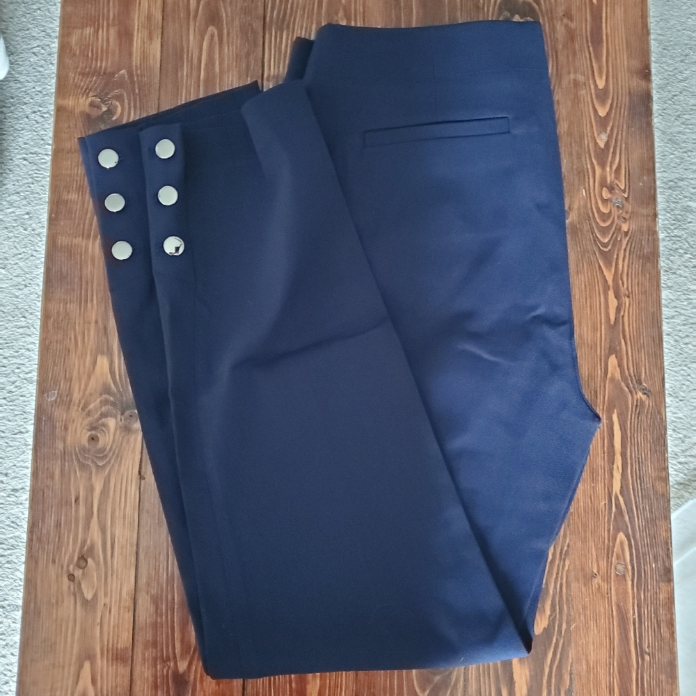 Size 8 - Straight Fit Button Trimmed Pants